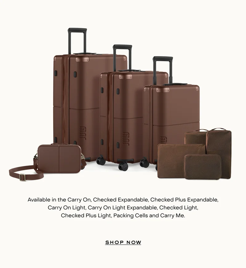 Available in the Carry On, Checked Expandable, Checked Plus Expandable, Carry On Light, Carry On Light Expandable, Checked Light, Checked Plus Light, Packing Cells and Carry Me.