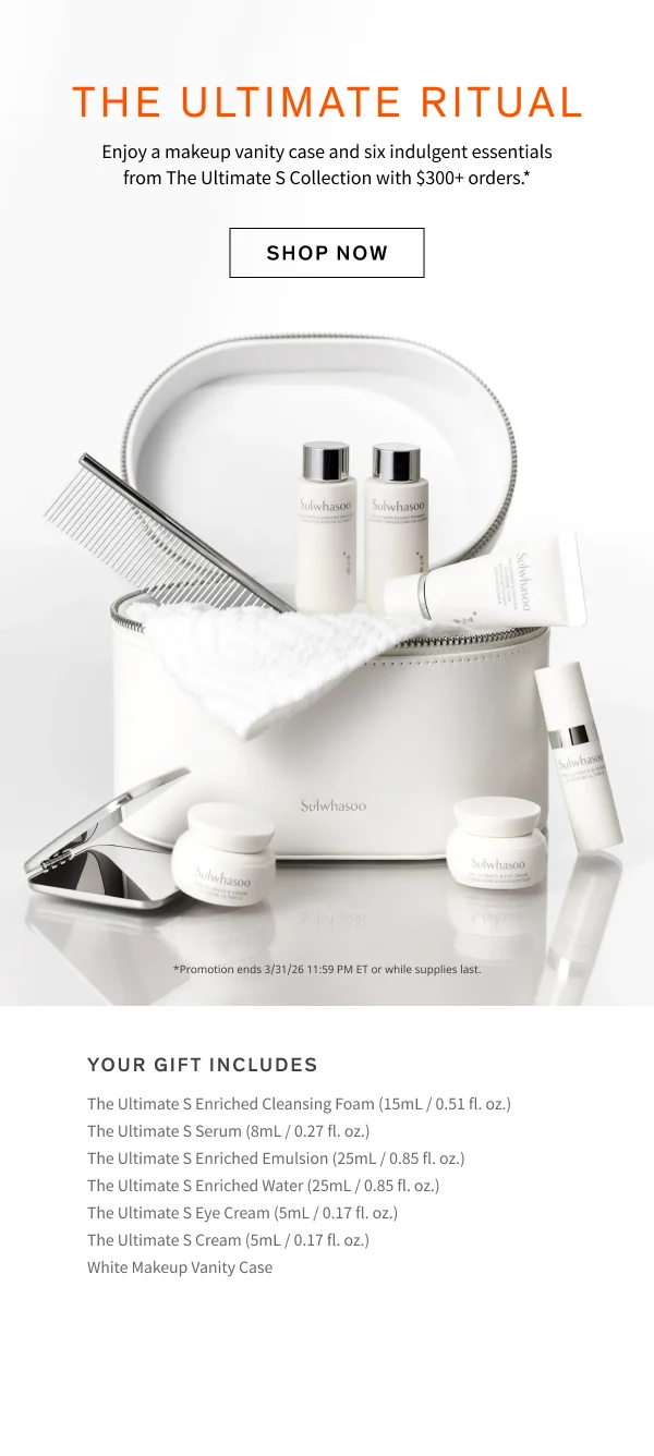 6-piece anti-aging ritual with $300+ orders