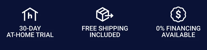 30-day at-home trial. Free shipping included. Financing available.