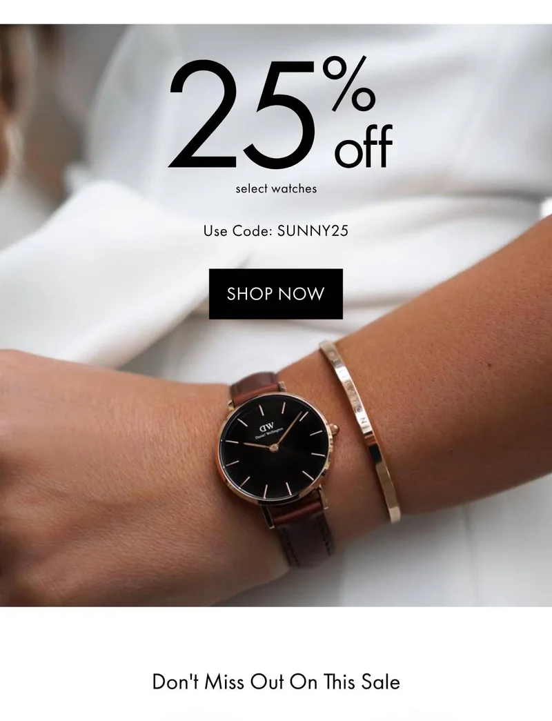 Last chance 25% off select watches | Shop Now