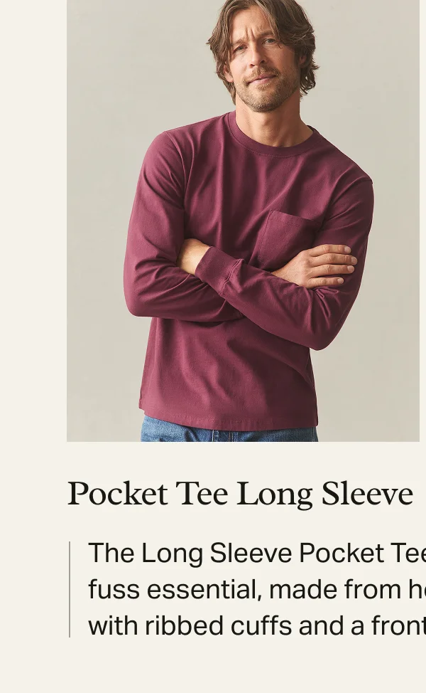 Pocket Tee LS - Zinfandel