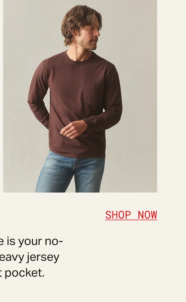 Pocket Tee - LS - Chicory Coffee