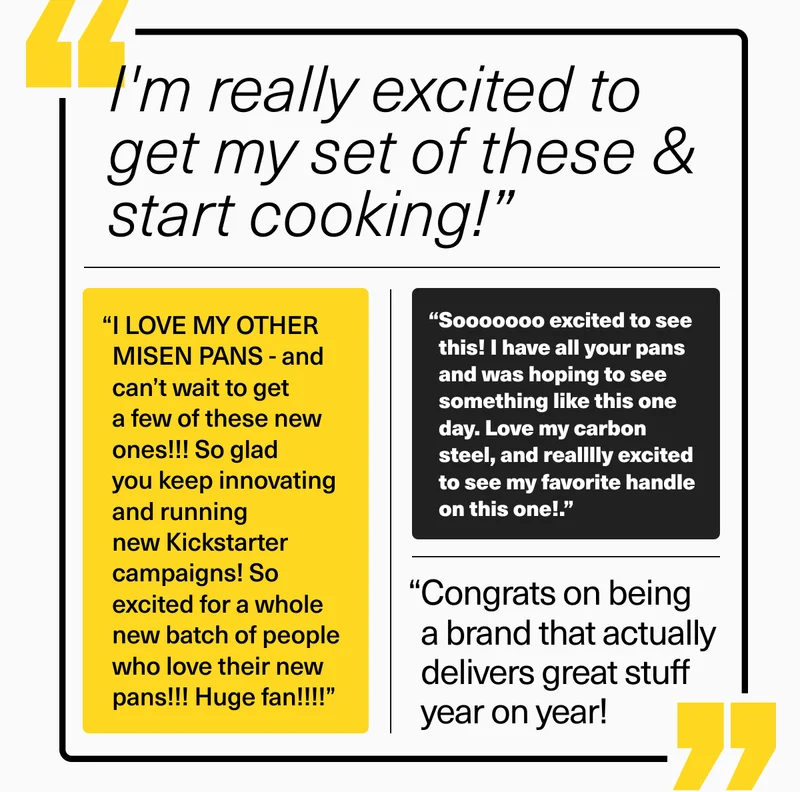 "Sooooo excited to see this! I have all your pans and was hoping to see something like this one day."