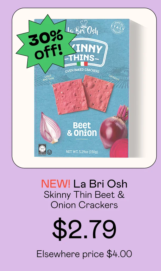 Skinny Thin Beet & Onion Crackers