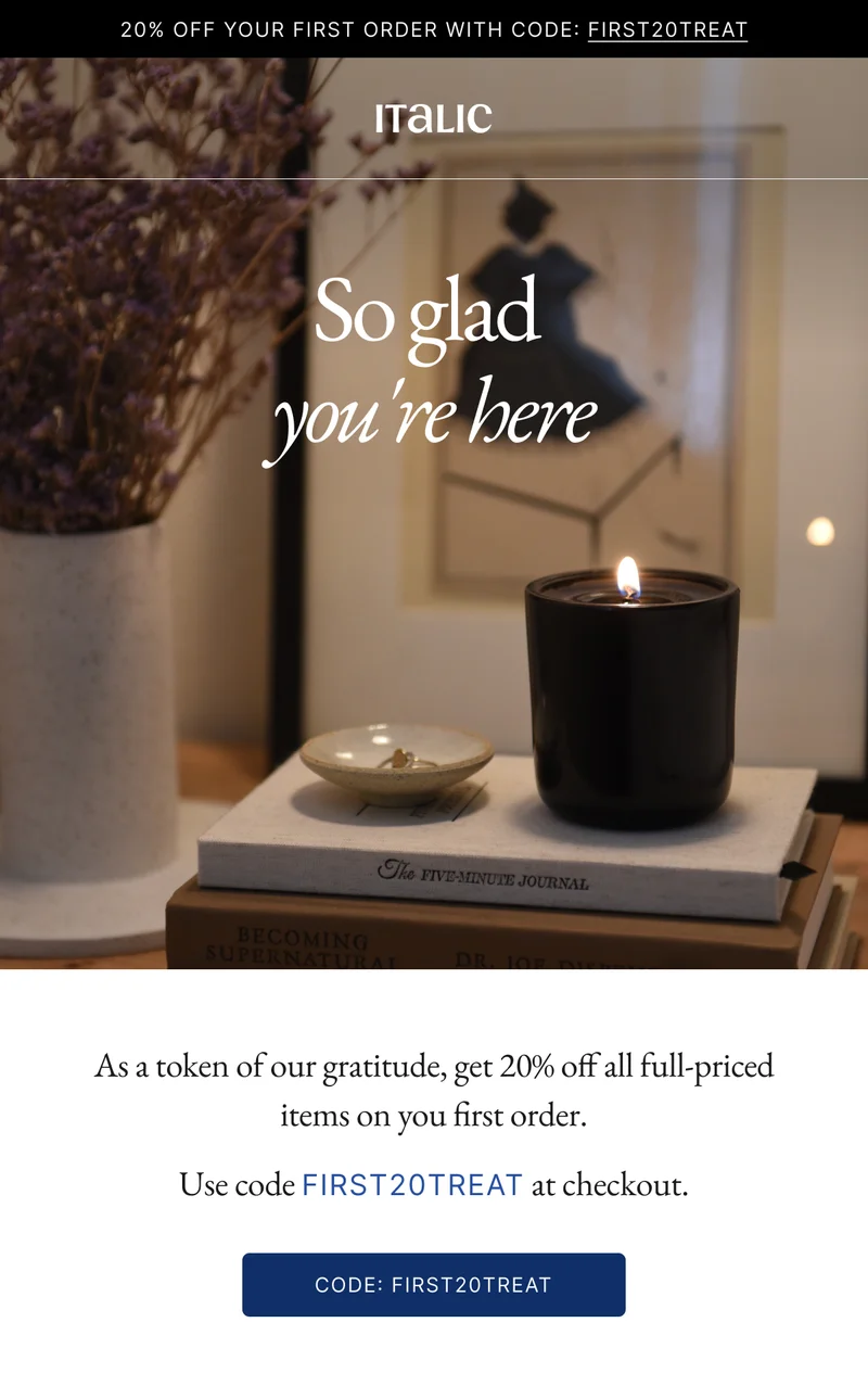 20% OFF on your first order