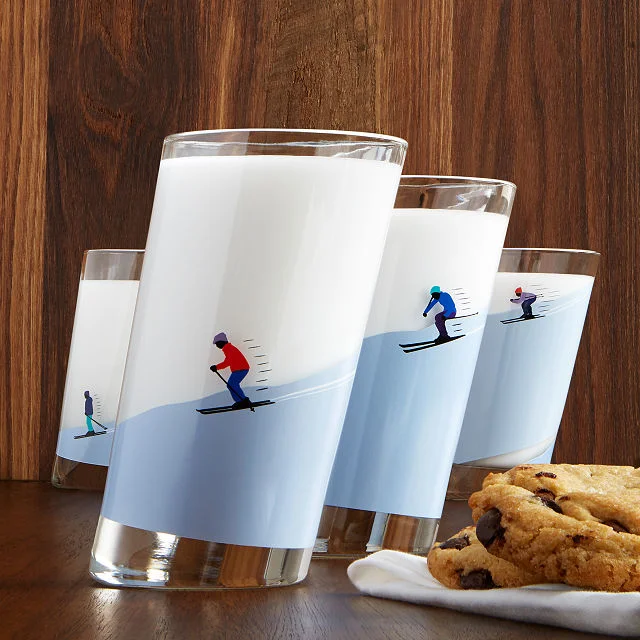 Sloping Ski Glasses - Set of 4
