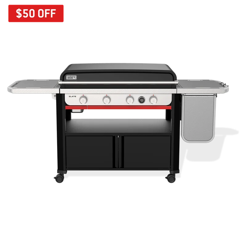 Slate® 36" Rust-Resistant Griddle with Flip-Up Side Table