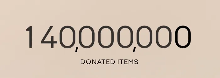 140,000,000 | DONATED ITEMS
