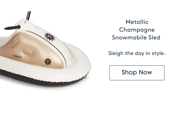 Shop - Inflatable Snowmobile Sled Metallic Champagne
