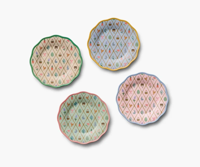 Image of Melamine Assorted Dessert Plates - Spring Farm