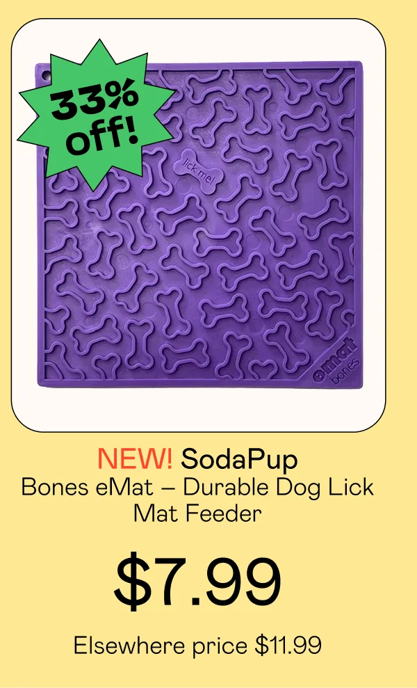Bones eMat – Durable Dog Lick Mat Feeder
