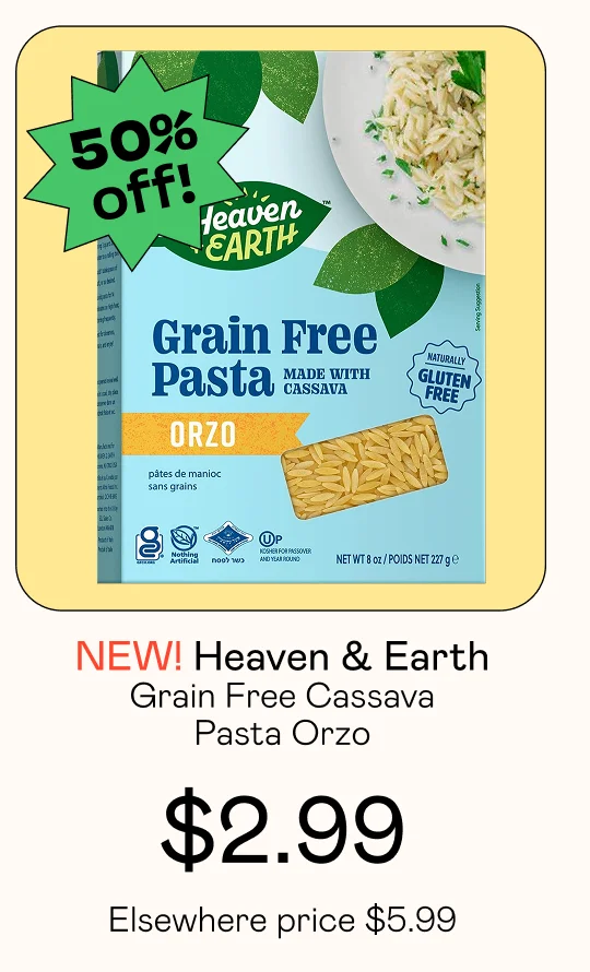 Grain Free Cassava Pasta Orzo