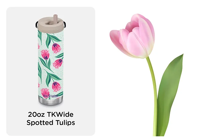 20oz TKWide Spotted Tulips