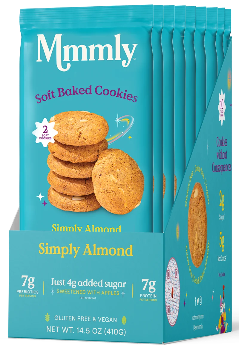 Image of Mmmly Simply Almond Soft Baked Cookies (10 x 2 CT To Go Packs)