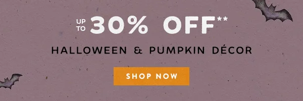 Up To 30% Off Halloween & Pumpkin Décor Shop Now