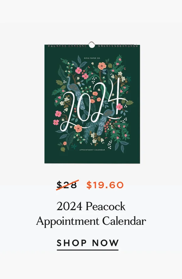 2024 Peacock Appointment Calendar