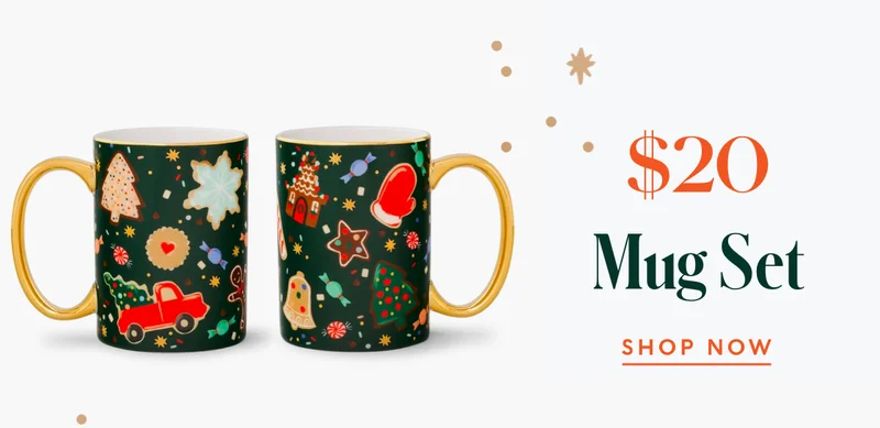 $20 Christmas Cookies Mug Set