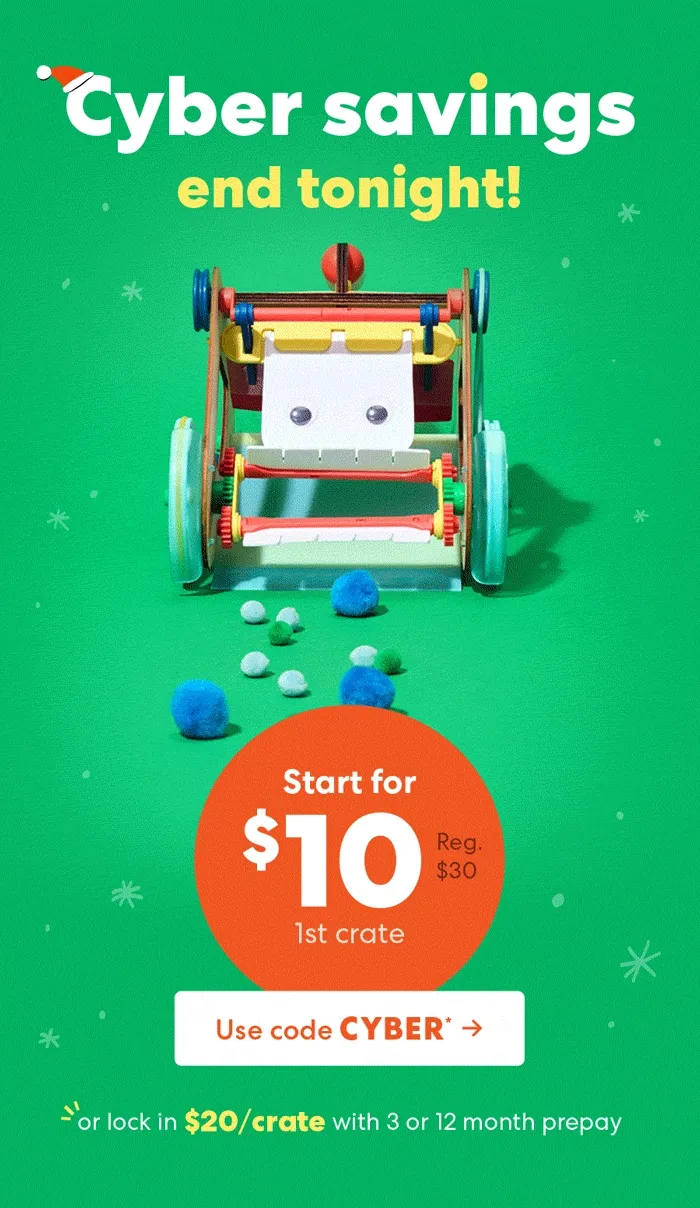 Cyber savings end tonight! Use code CYBER