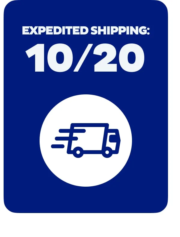 Expedited Shipping: 10/20