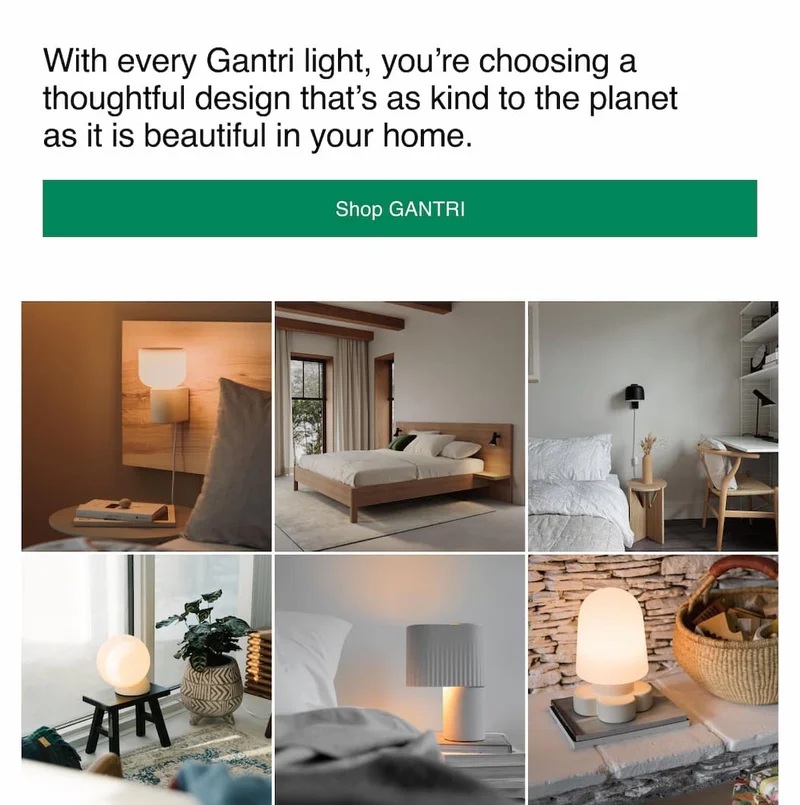 With every Gantri light, you’re choosing a thoughtful design that’s as kind to the planet as it is beautiful in your home.