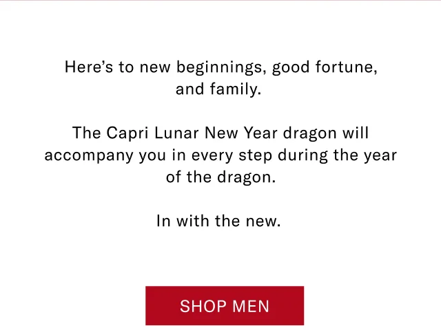 Here's to new beginnings, good fortune, and family. | Shop Men