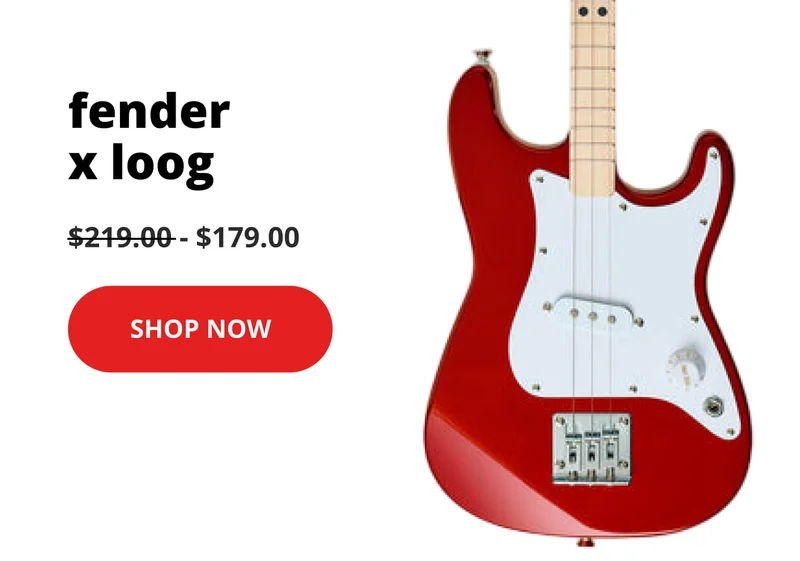 fender  x loog $179 - shop now