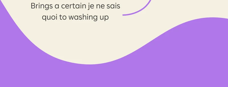 Brings a certain je ne sais quoi to washing up