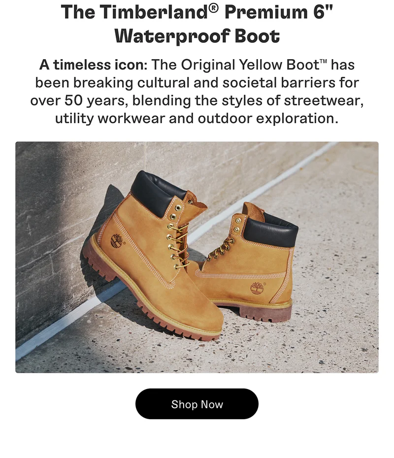 The Timberland Premium 6 Inch Waterproof Boot. Shop Now