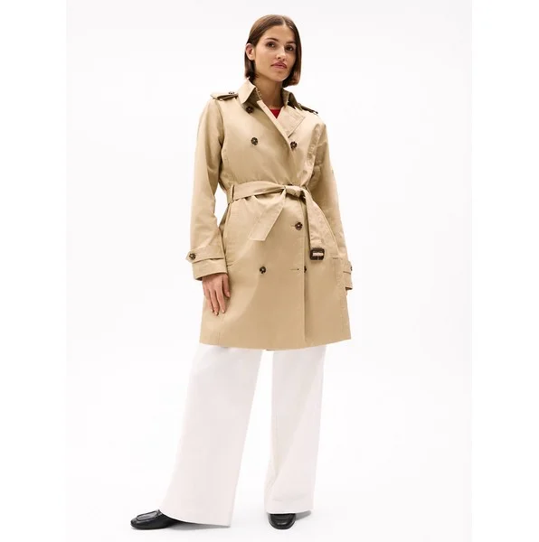 Double-Breasted Belted Trench Coat
