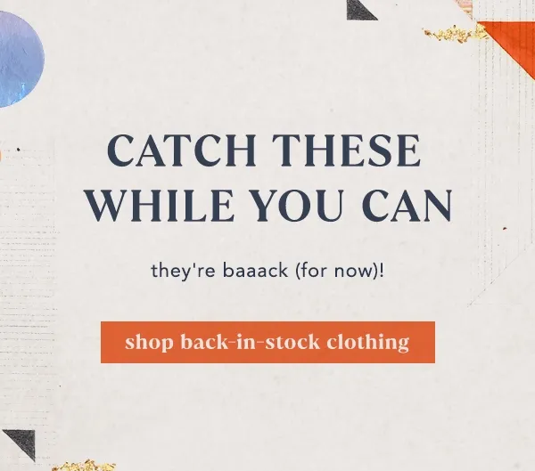 shop back in stock clothing