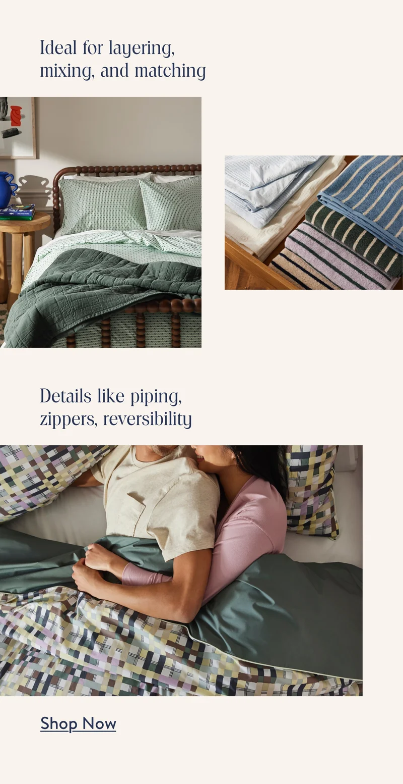 Ideal for layering, mixing, and matching. Details like piping, zippers, reversibility