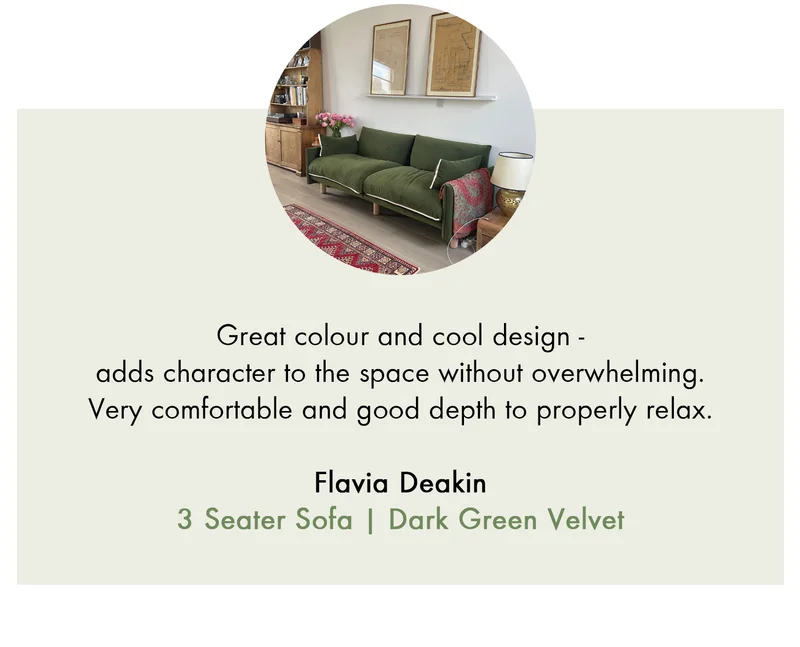 Dark Green Velvet Sofa