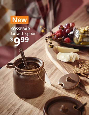 KÖSSEBÄR jar with spoon
