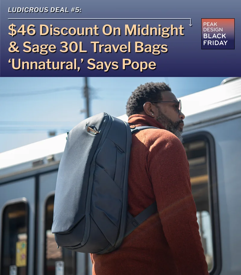 $46 off 30L midnight & sage travel bags