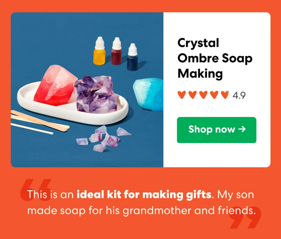 Crystal Ombre Soap Making
