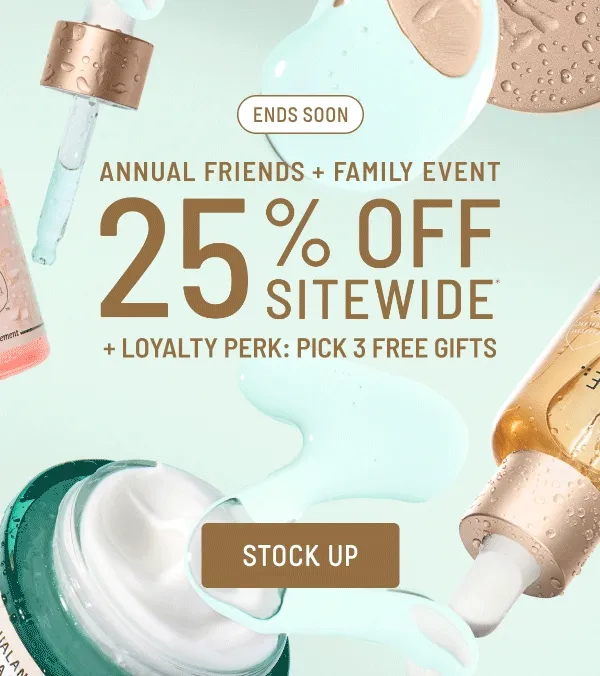 Ends Soon 25% Off Sitewide