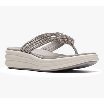 Clarks Cloudsteppers Rhinestoned Thong Sandals -Drift Gem