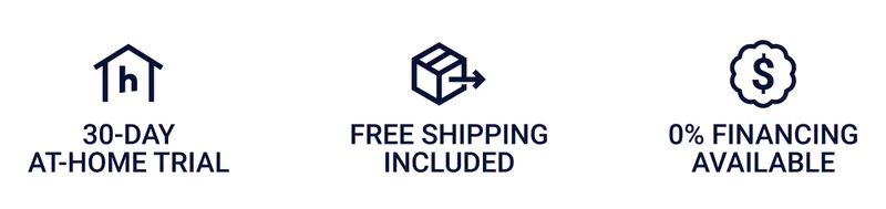 Extended at-home trial. Free shipping included. 0% financing available.