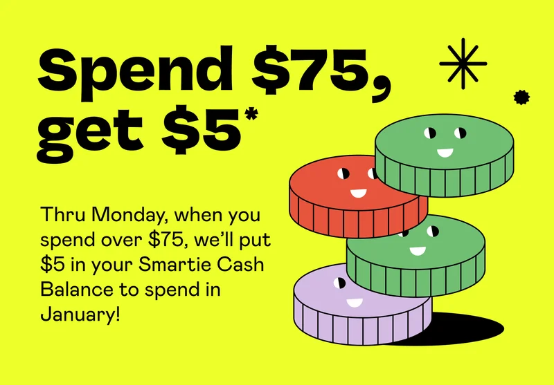 Spend $75, Get $5!