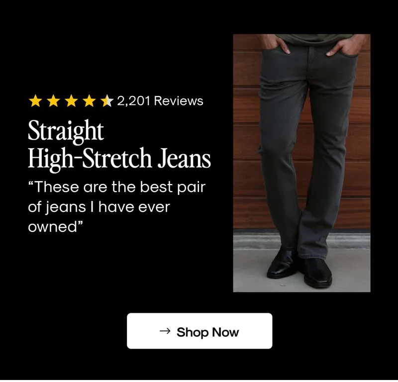 Straight High-Stretch Jeans