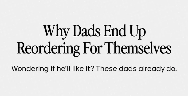 Why Dads End Up Reordering For Themselves