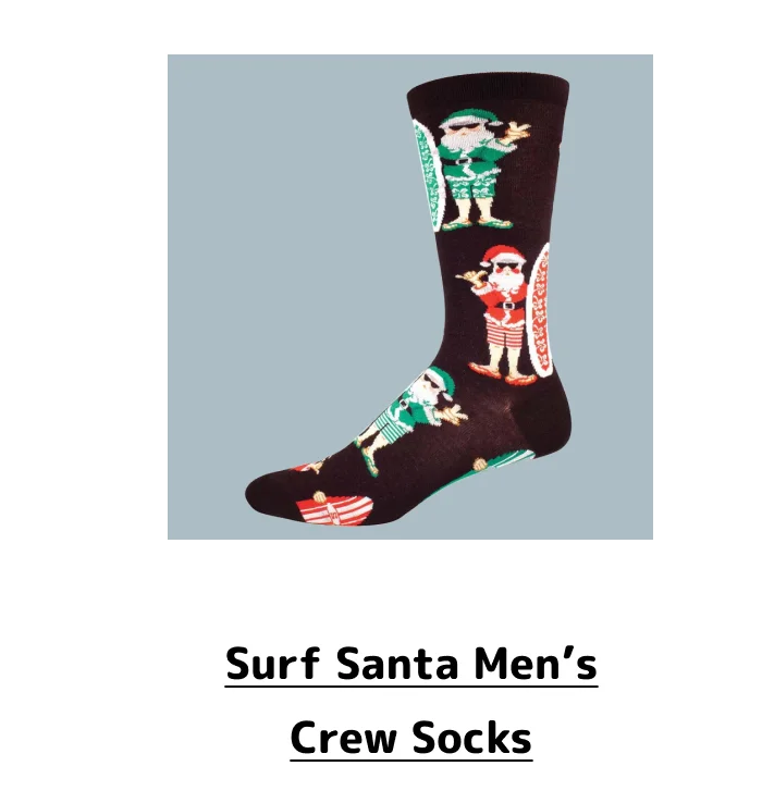 Surf Santa Men’s Crew Socks