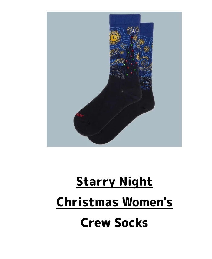 Starry Night Christmas Women's Crew Socks