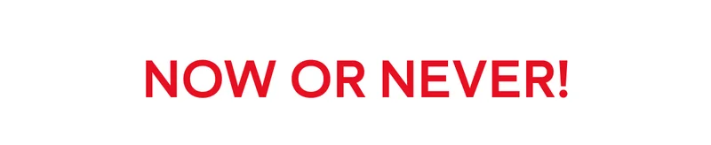 NOW OR NEVER!