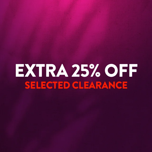 Extra 25% off selected clearance.