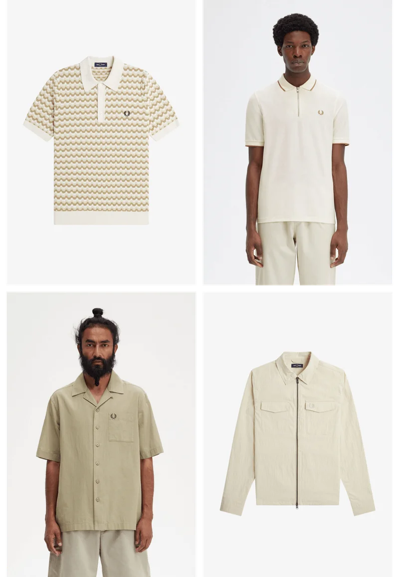 Collection of menswear bleached out products