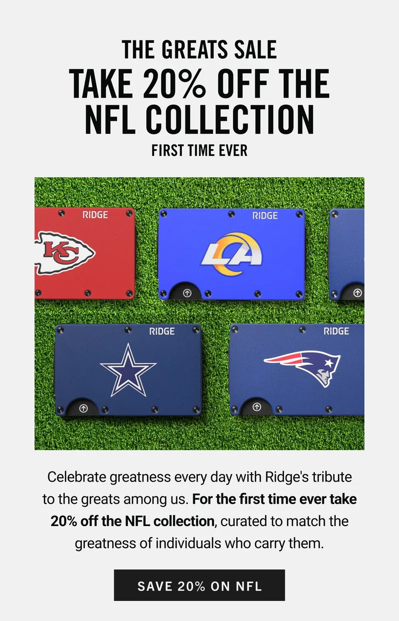 Take 20% Off the NFL Collection | Save 20% on NFL
