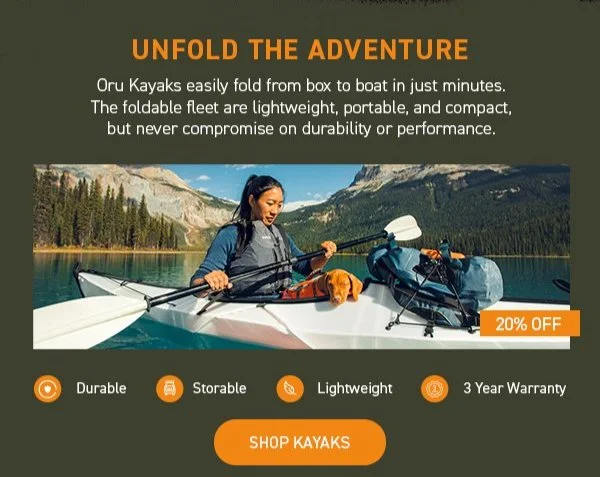 Shop 20% Off All Kayaks!