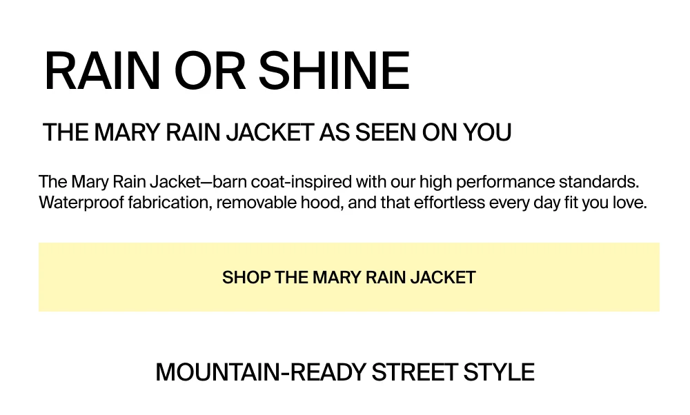 Shop the Mary Rain Jacket