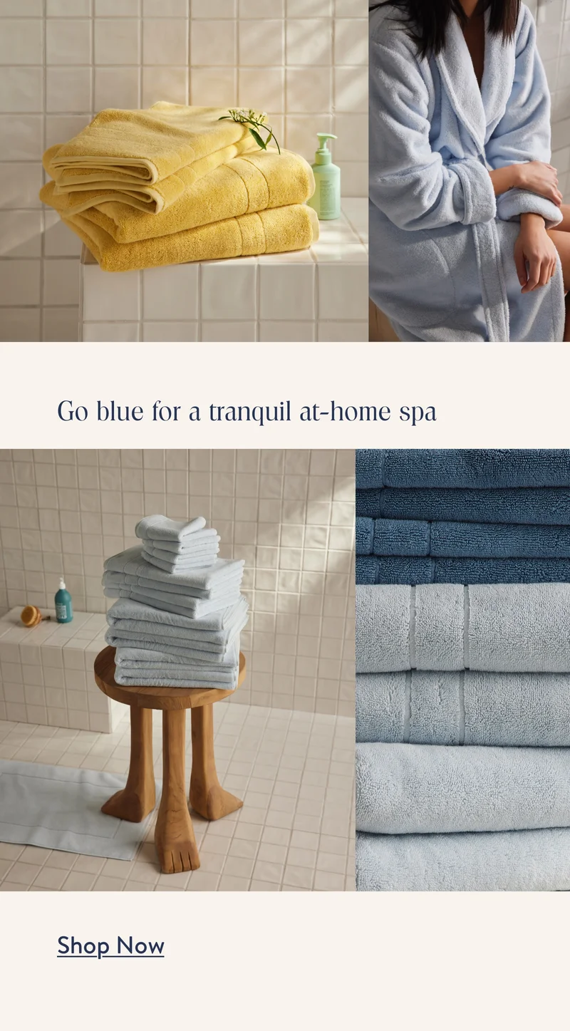 Go blue for a tranquil at-home spa